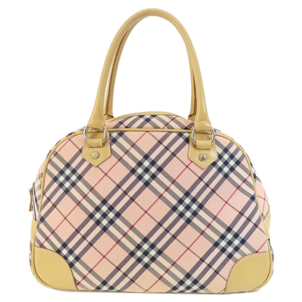 Burberry Label Blue Canvas Check Handbag